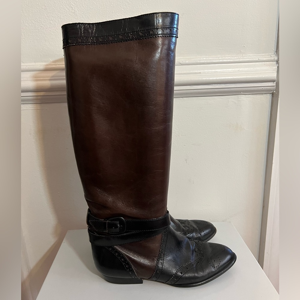Amazing vintage Enzo angiolini knee high leather riding boots size 6.5M - Picture 2 of 6